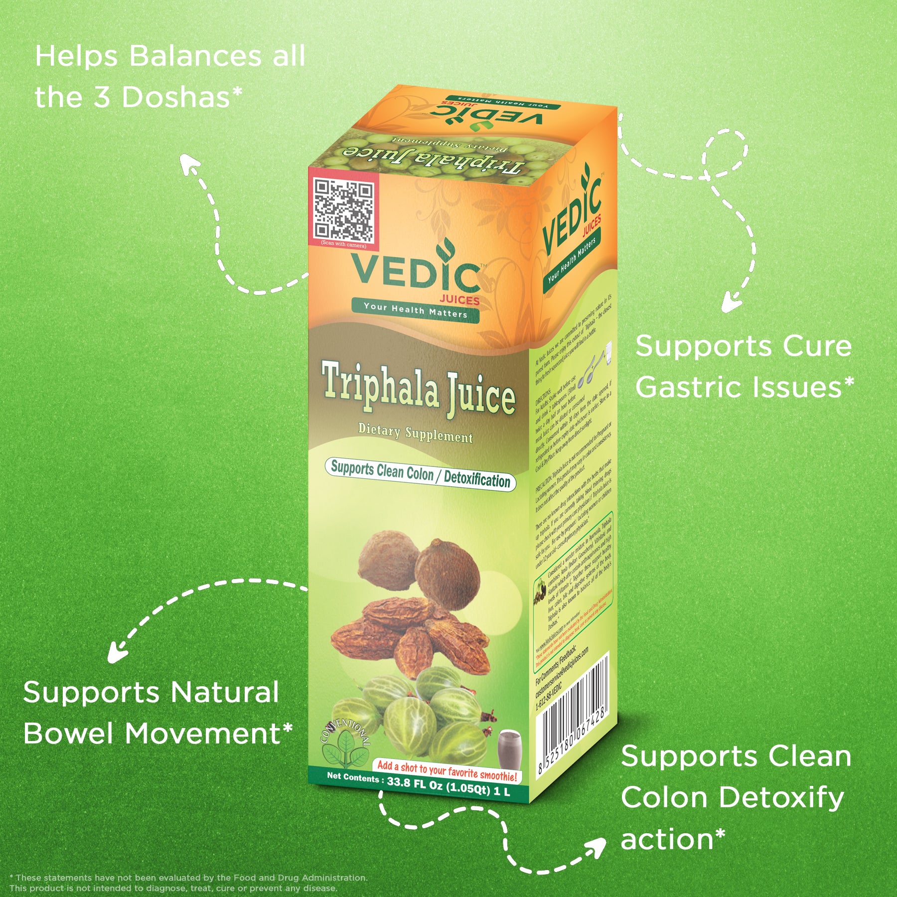 Vedic Regular Triphala Juice , 1Litre