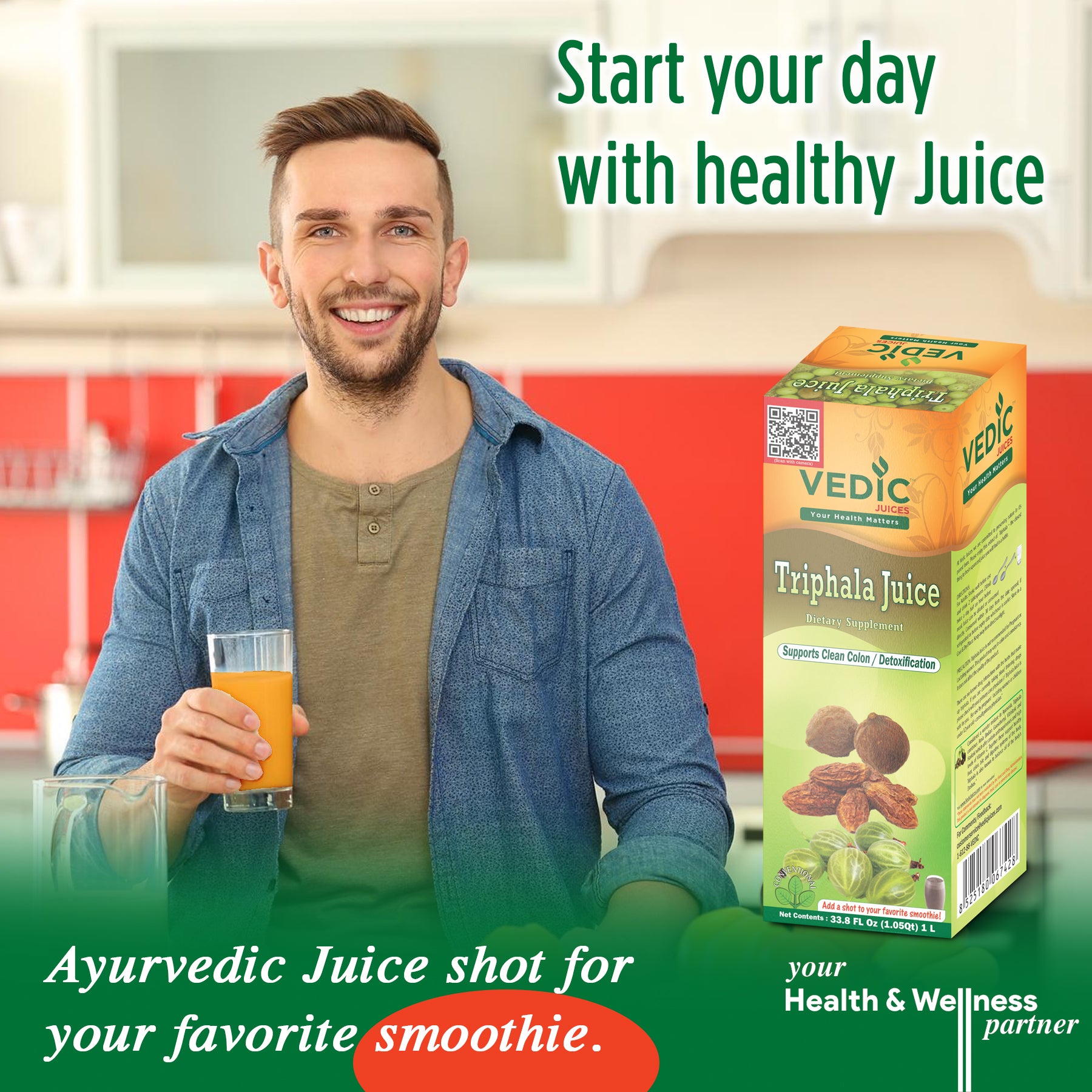 Vedic Regular Triphala Juice , 1Litre