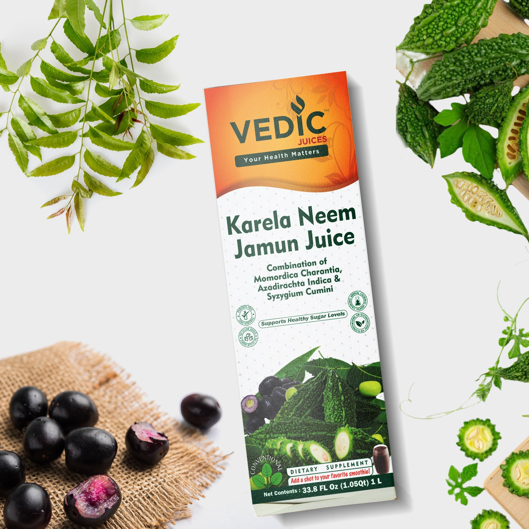 Vedic Regular Karela Neem Jamun Juice