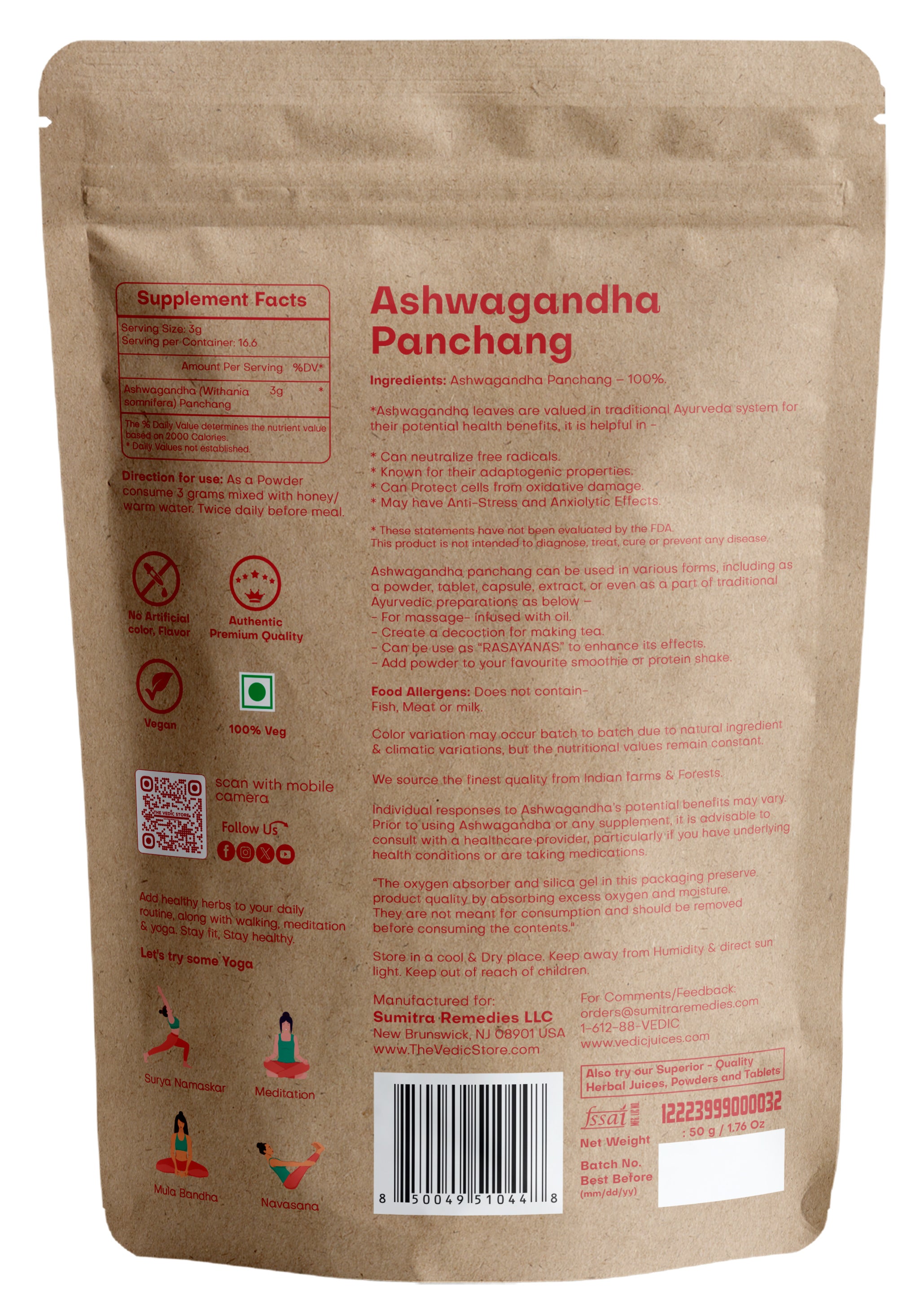 Vedic herbs Ashwagandha Panchang