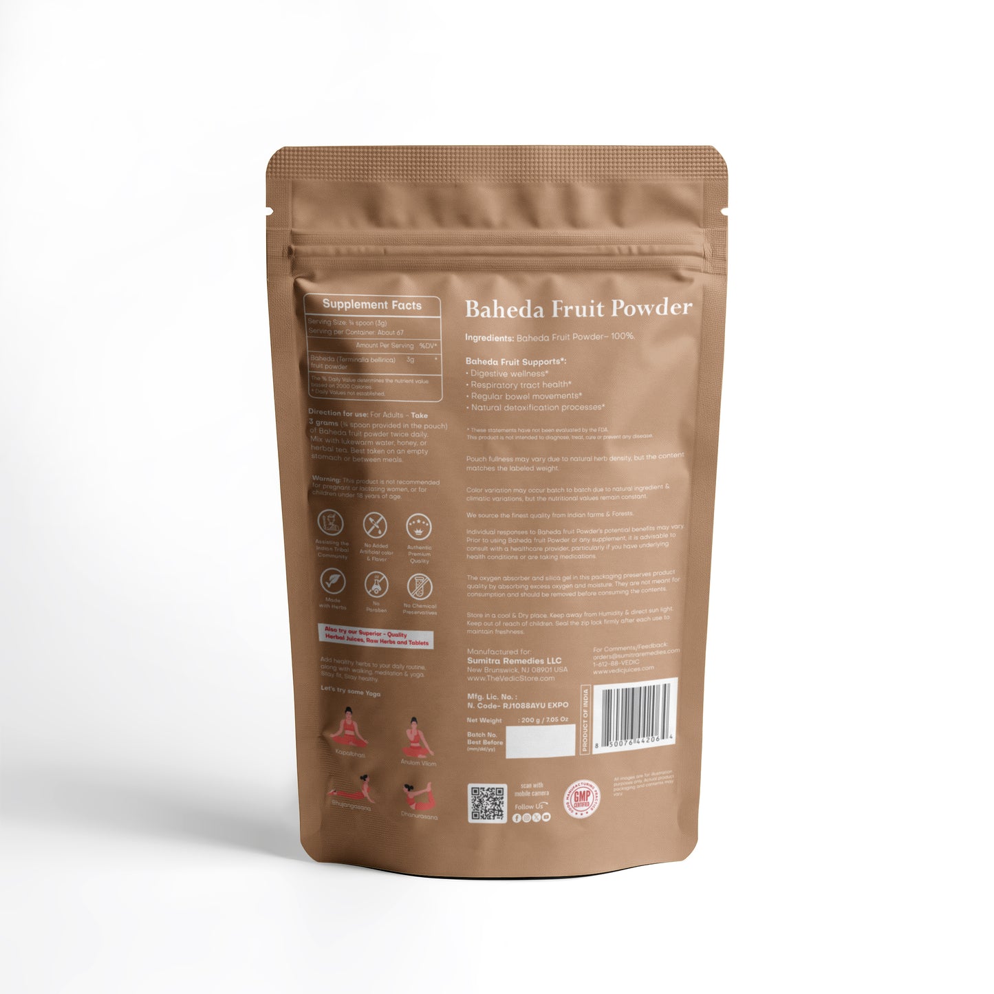 Vedic Baheda Fruit Powder 200