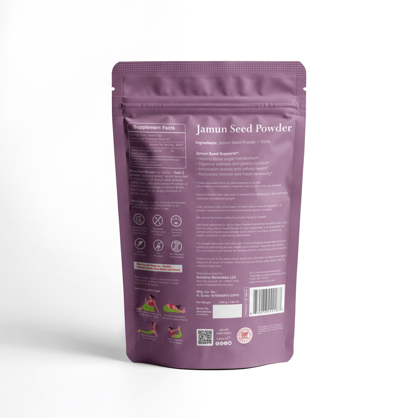Vedic Jamun Seed Powder 200 G