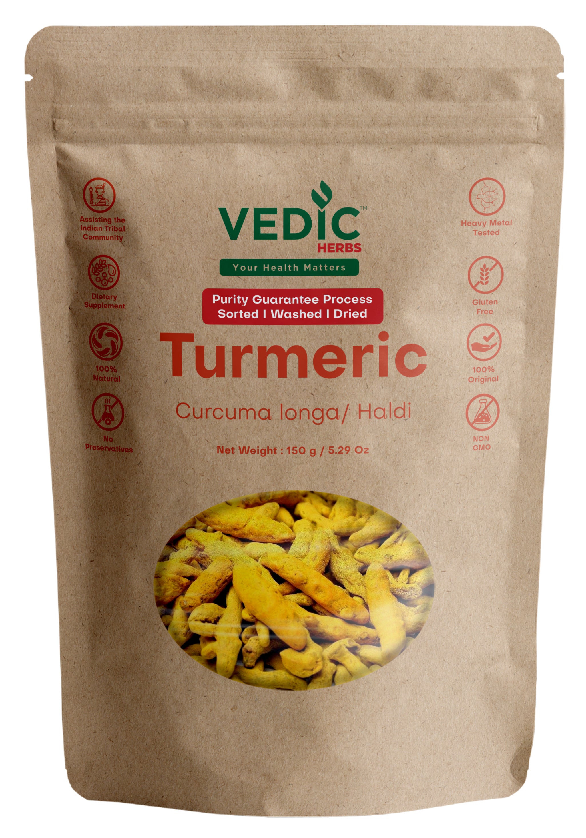 Vedic Herbs Turmeric Root