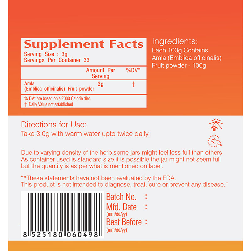 Vedic Amla Powder | Supports Immunity - The Vedic Store