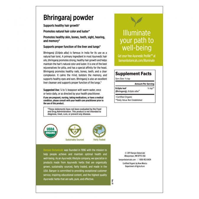 Banyan Botanicals Bhringaraj powder