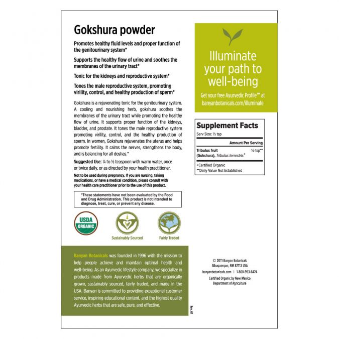 Banyan Botanicals Gokshura Powder