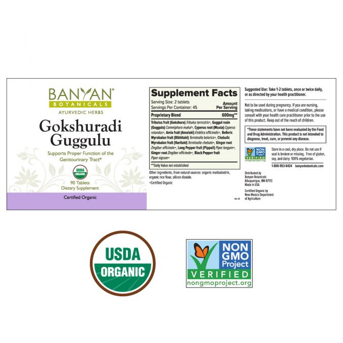 Banyan Botanicals Gokshuradi Guggulu tablets
