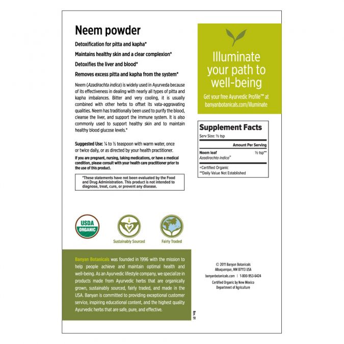 Banyan Botanicals Neem powder