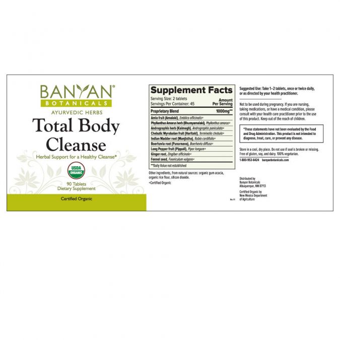 Total Body Cleanse tablets - TheVedicStore.com