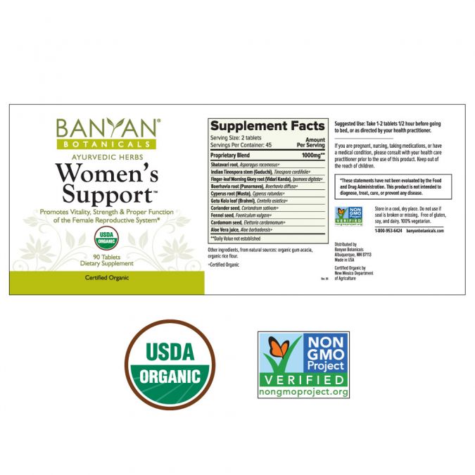 Banyan Botanicals Women's Support tablets