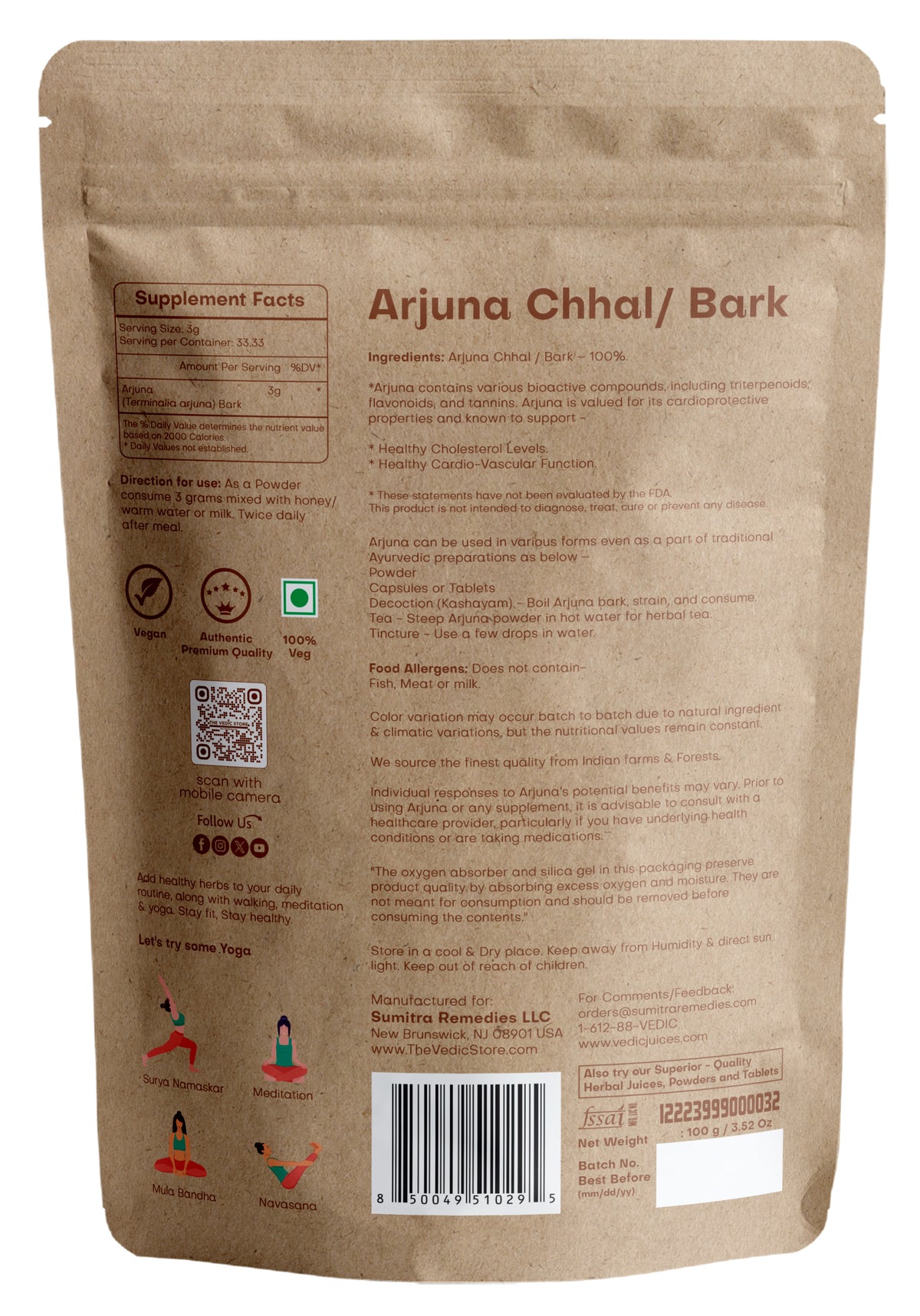 Vedic Herbs Arjuna Chal