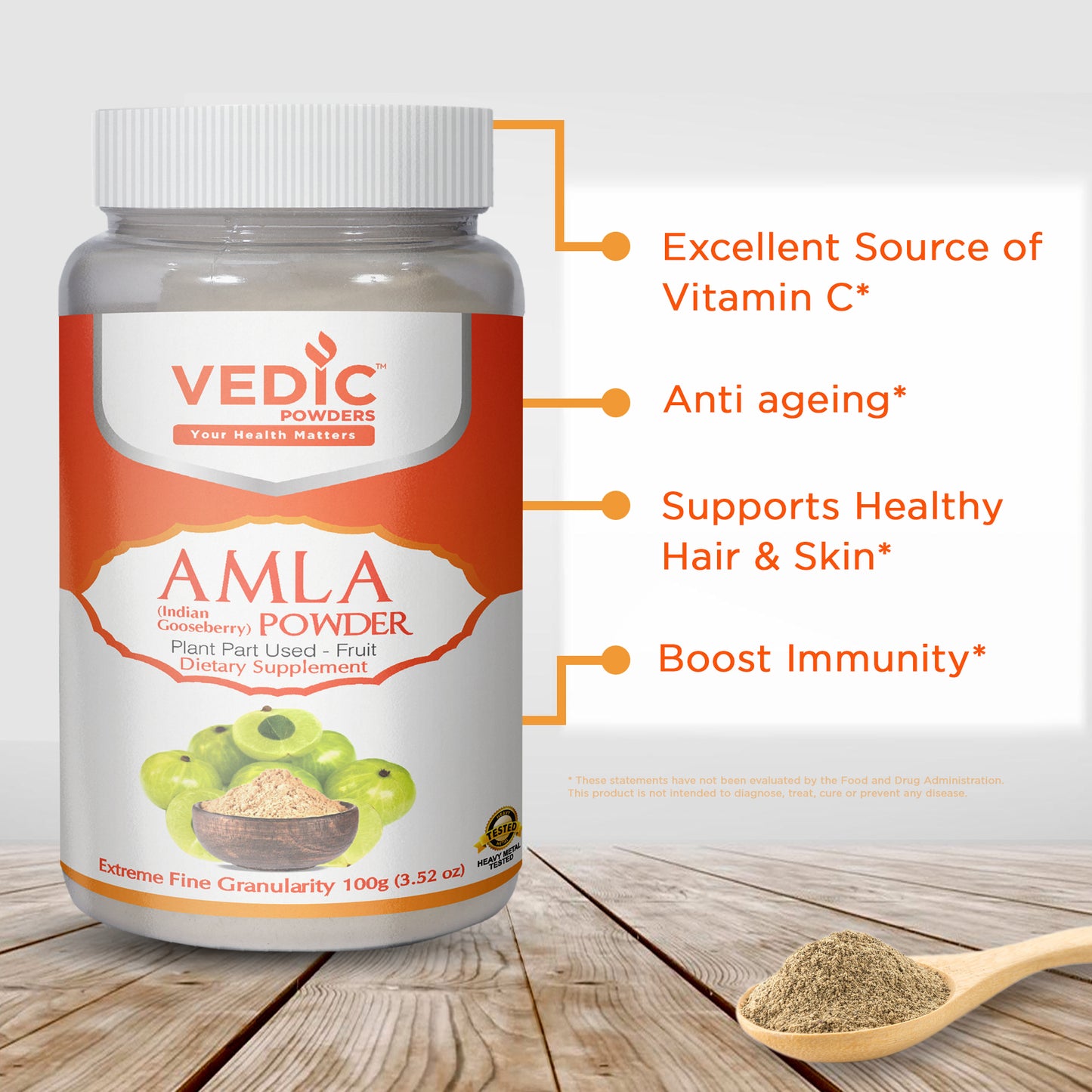 Vedic Amla Powder | Supports Immunity - The Vedic Store