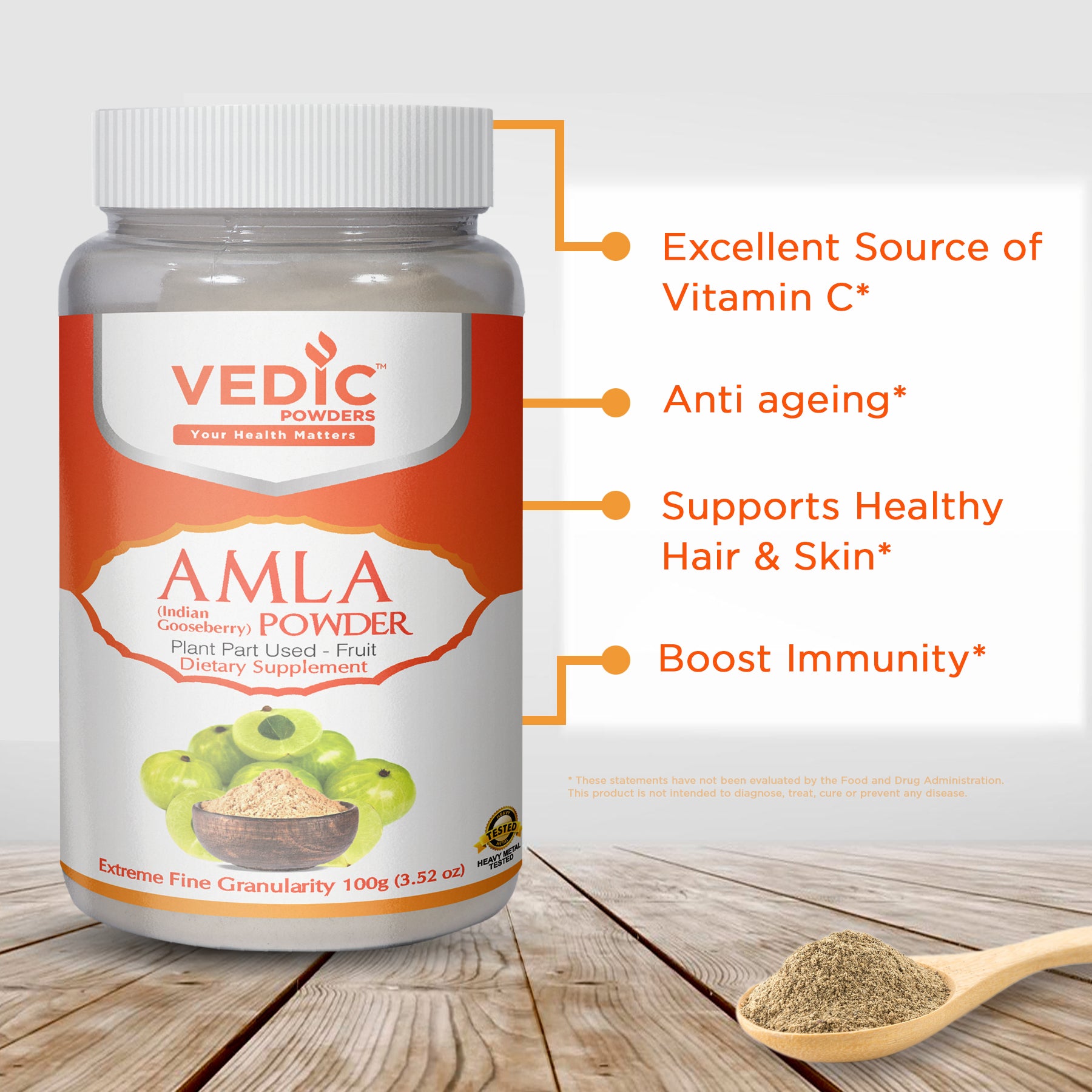 Vedic Amla Powder | Supports Immunity - The Vedic Store