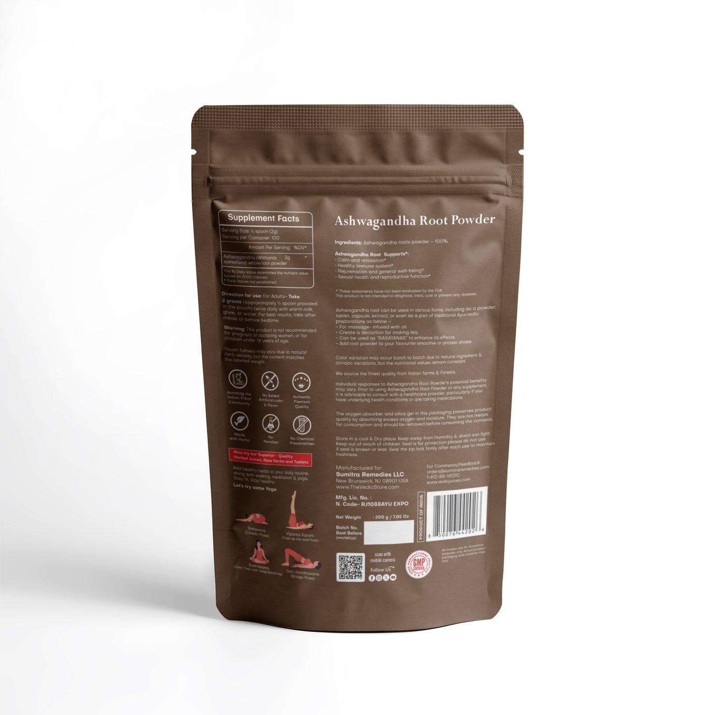 Vedic Ashwagandha Powder 200 g