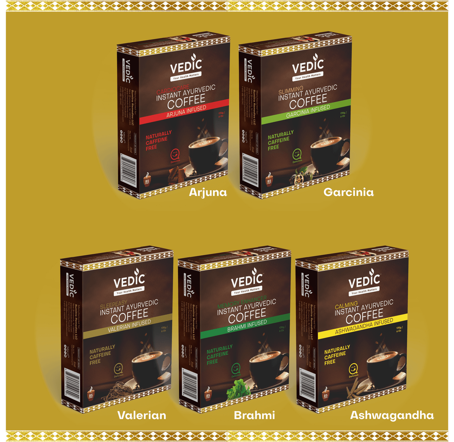 Vedic Coffee, Sliming Instant Ayurvedic Coffee, Garcinia Infused