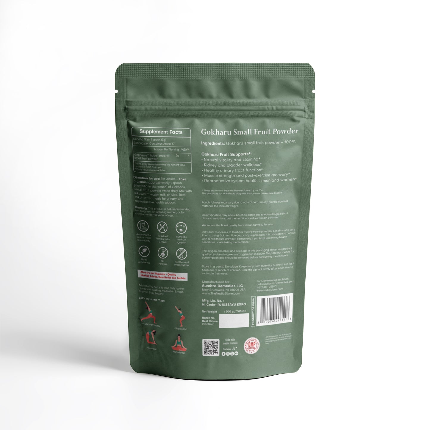 Vedic Gokhru Fruit Powder 200 gms