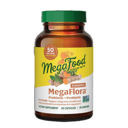 MegaFlora® Probiotic + Prebiotic with Turmeric
