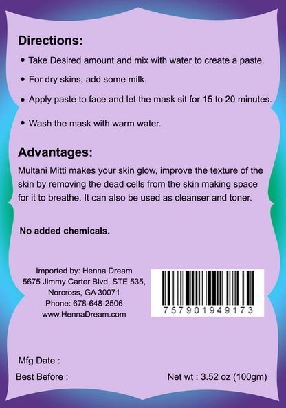 Henna Dream Multani Mitti