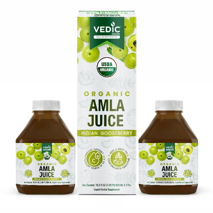 Vedic Organic Amla Juice – Indian Gooseberry (500 mL × 2 Bottles)