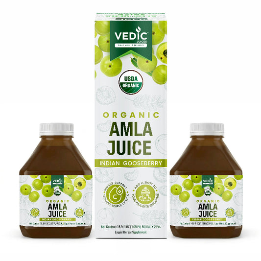 Vedic Organic Amla Juice – Indian Gooseberry (500 mL × 2 Bottles)