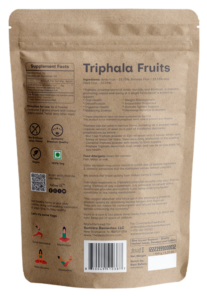 Vedic Herbs Triphala Fruits - The Vedic Store