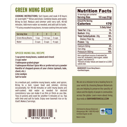 Green Mung Beans - The Vedic Store