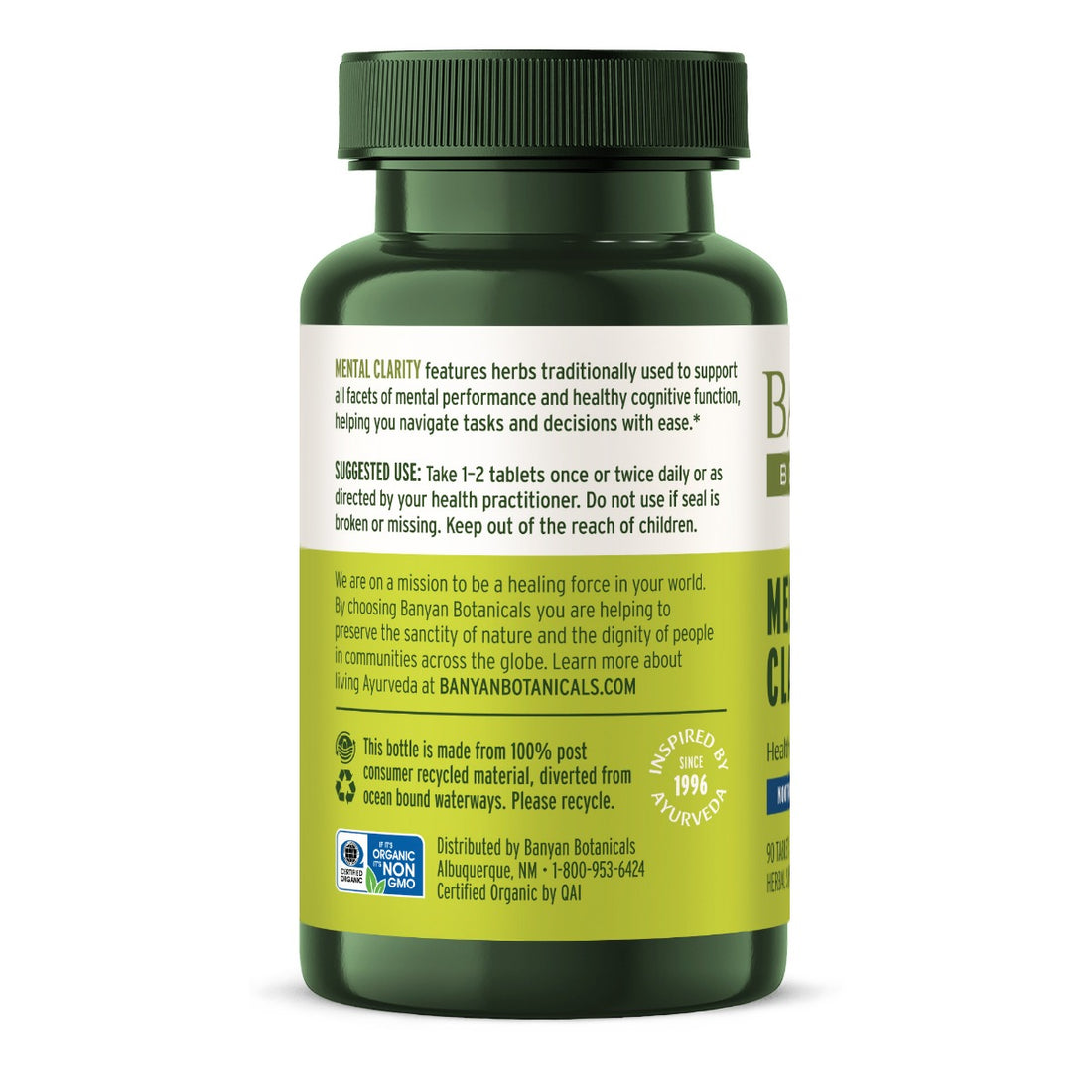 Banyan Botanicals Mental Clarity tablets - The Vedic Store