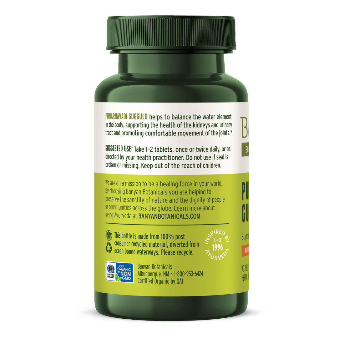 Banyan Botanicals Punarnavadi Guggulu tablets - The Vedic Store