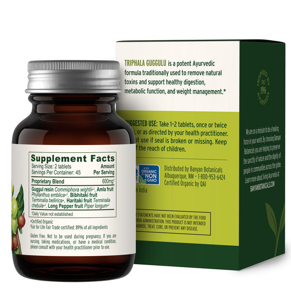 Banyan Botanicals Triphala Guggulu tablets - The Vedic Store