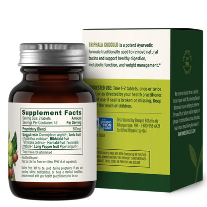 Banyan Botanicals Triphala Guggulu tablets - The Vedic Store