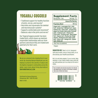Banyan Botanicals Yogaraj Guggulu powder - The Vedic Store
