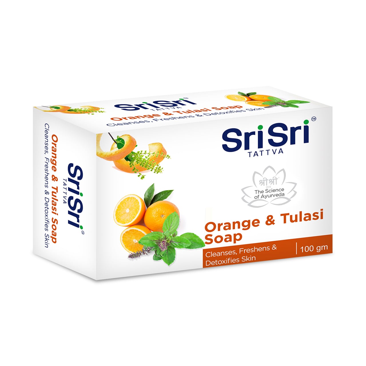 Orange and Tulasi Soap - TheVedicStore.com