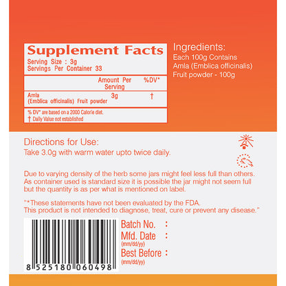 Vedic Amla Powder | Supports Immunity - The Vedic Store