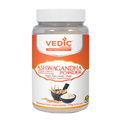 Vedic Ashwagandha Root Powder - Supports Healthy Energy & Stress Levels (100g) - The Vedic Store