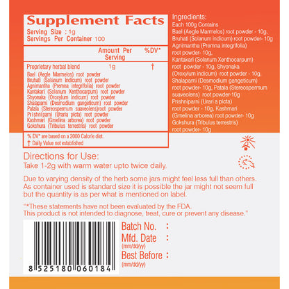 Vedic Dashmool Powder | Supports Healthy Muscle & Joints - The Vedic Store