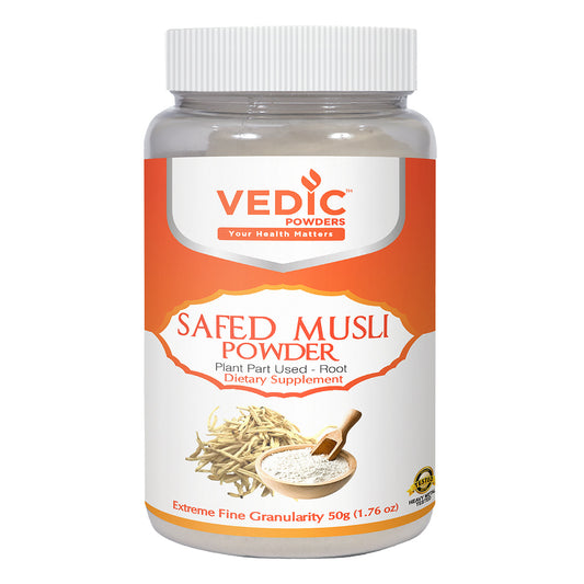 Vedic Safed Musli Powder | Supports Healthy Male Reproductive System - The Vedic Store