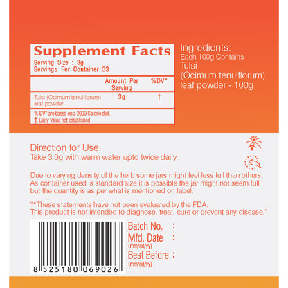 Vedic Tulsi Powder | Supports Respiratory Health - The Vedic Store