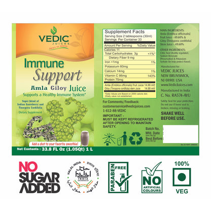 Vedic Amla Giloy Juice | Supports Healthy Digestion & Immune System - The Vedic Store