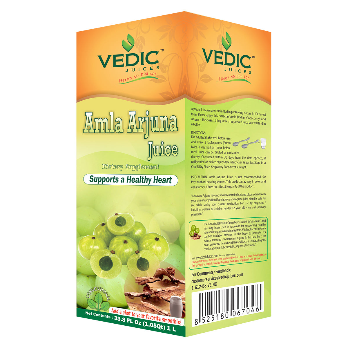 Vedic Amla Arjuna Juice | Healthy Heart Support - The Vedic Store