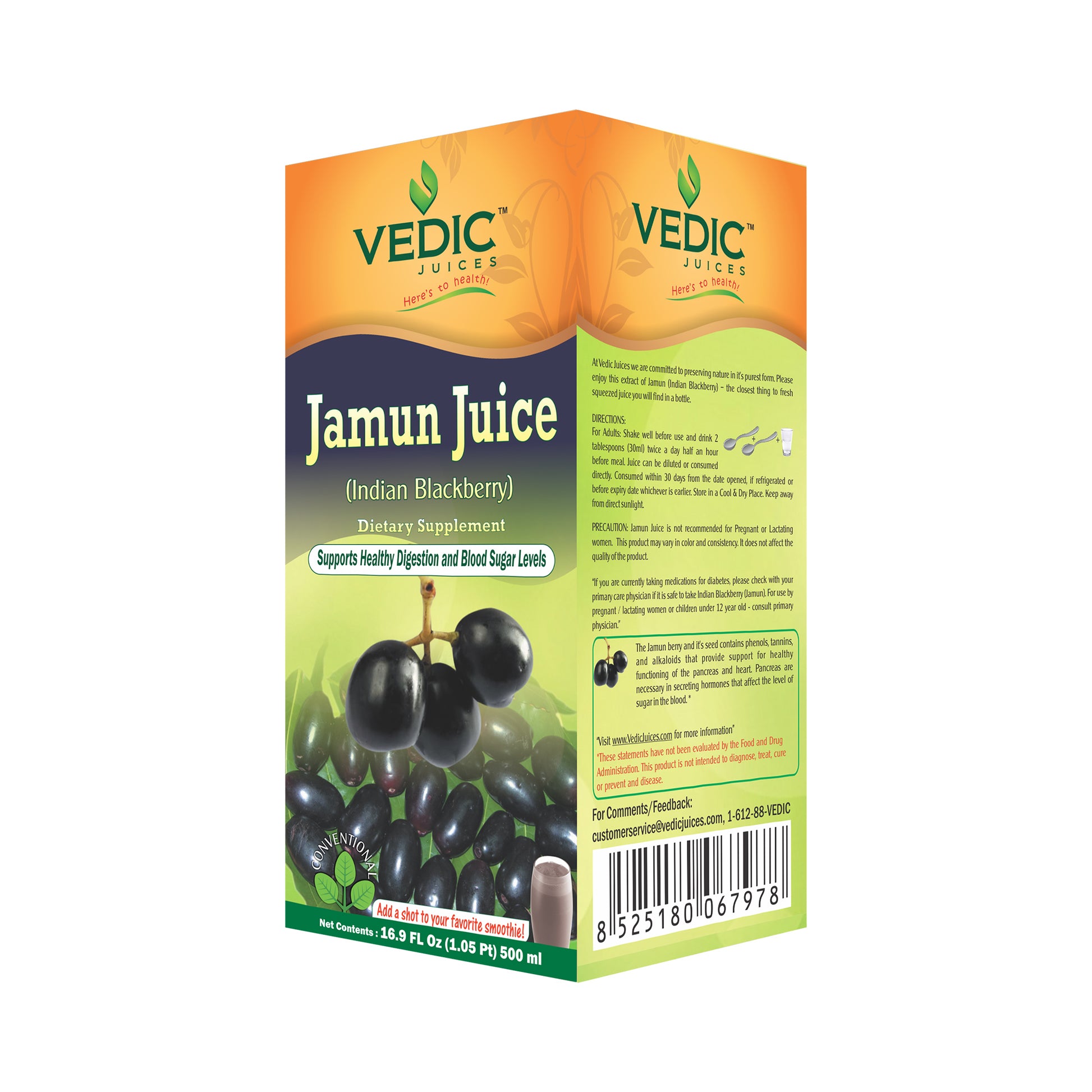 Vedic Jamun Juice | Support Healthy Digestion & Blood Sugar Levels - The Vedic Store
