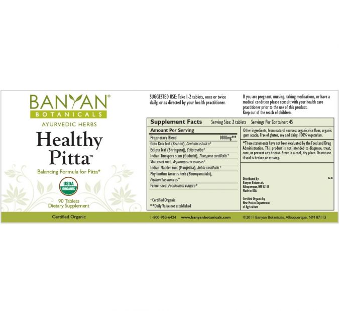 Healthy Pitta - TheVedicStore.com