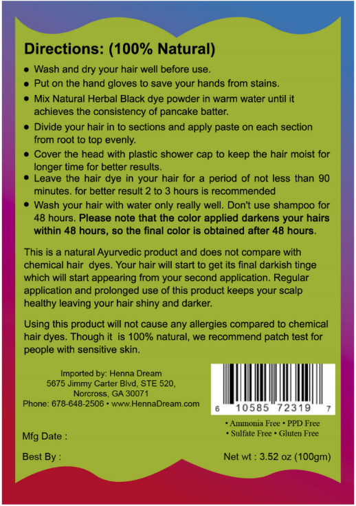 Henna Dream Black - TheVedicStore.com