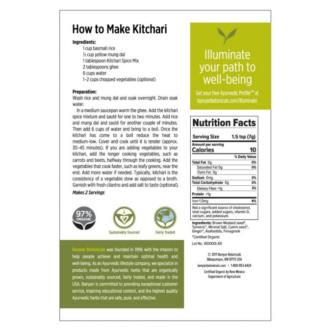 Kitchari Spice Mix - TheVedicStore.com