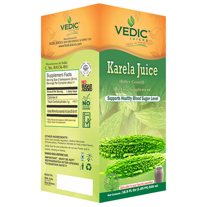 Vedic Karela Juice | Supports Healthy Blood Sugar Level (Bitter Gourd/Bitter Melon) - The Vedic Store