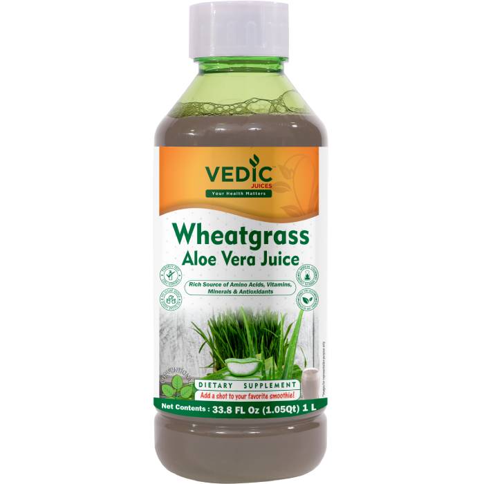 Vedic Regular Aloe Vera Wheatgrass Juice The Vedic Store